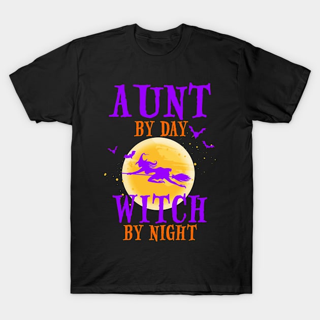 Aunt Halloween Witch T-Shirt by mikevdv2001